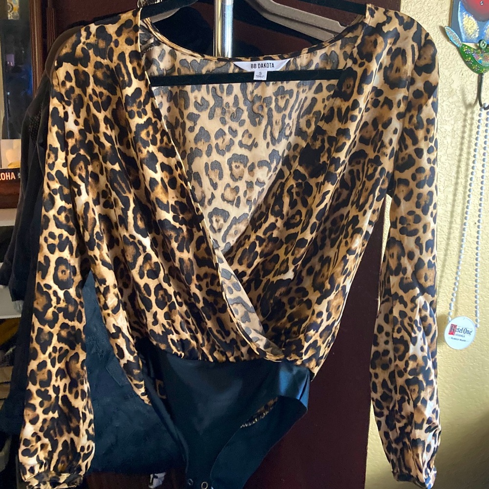 Cheetah print blouse